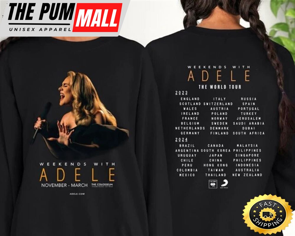 Weekends With Adele The World Tour 2023-2024 Merch Weekends With Adele World Tour Shirt