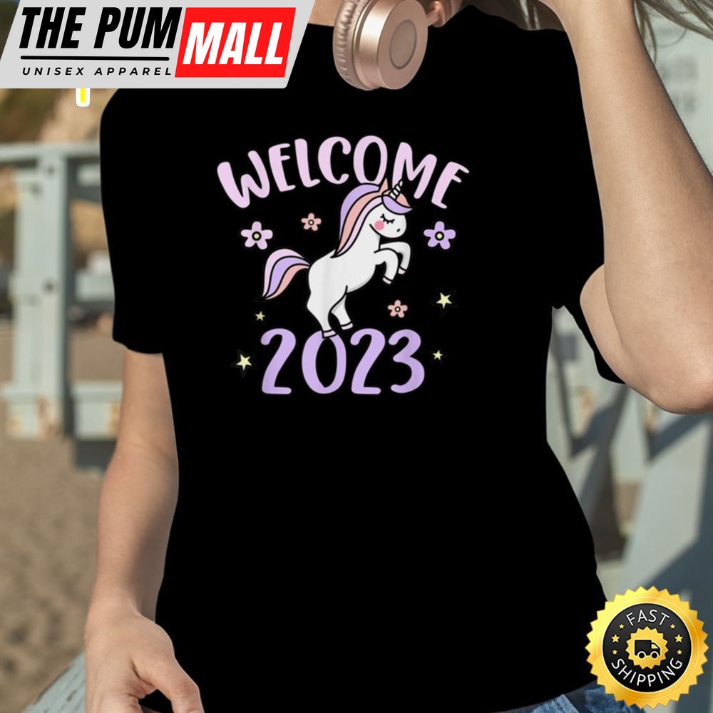 Welcome 2025 Happy New Year 2025 New Years Unicorn Unisex Basic T-shirt
