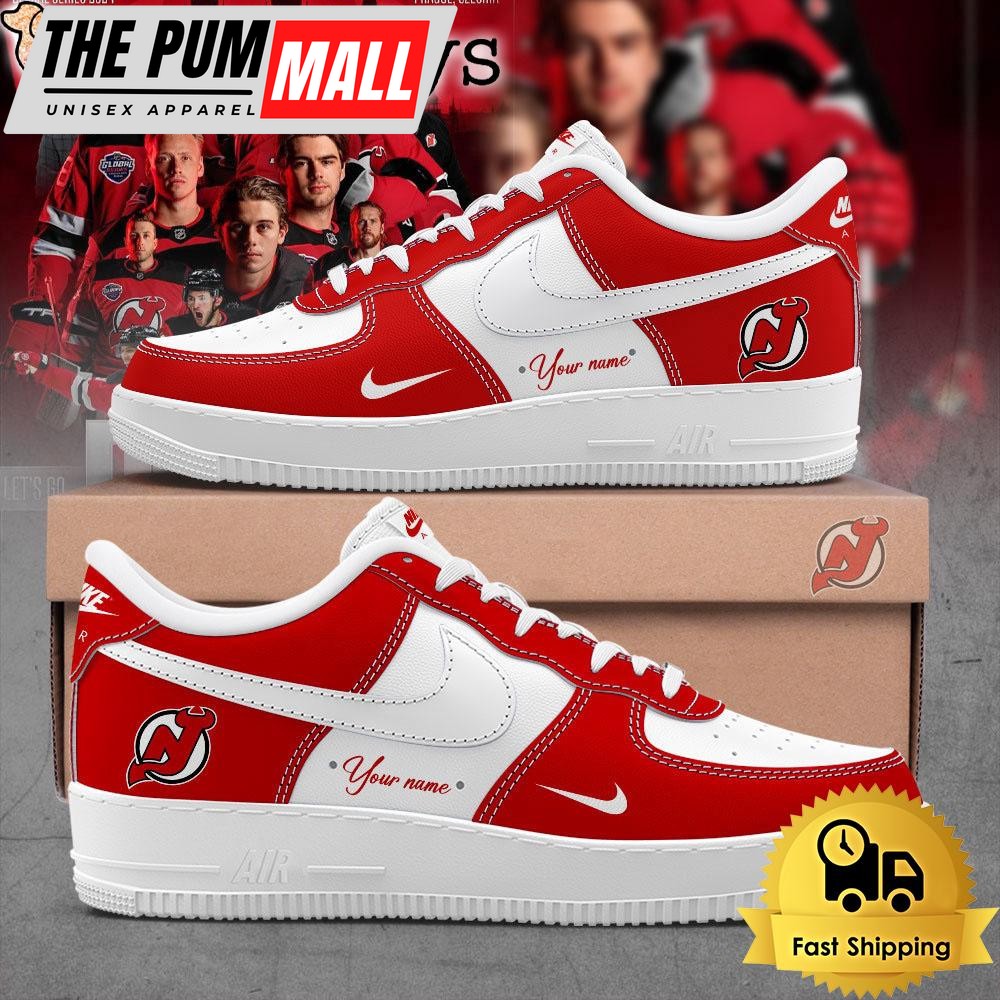 Welcome to New Seasion New Jersey Devils Custom Name Air Force 1 Shoes