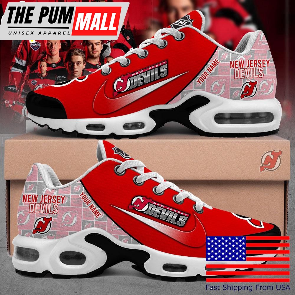 Welcome to New Seasion New Jersey Devils Custom Name Air Max Plus Shoes
