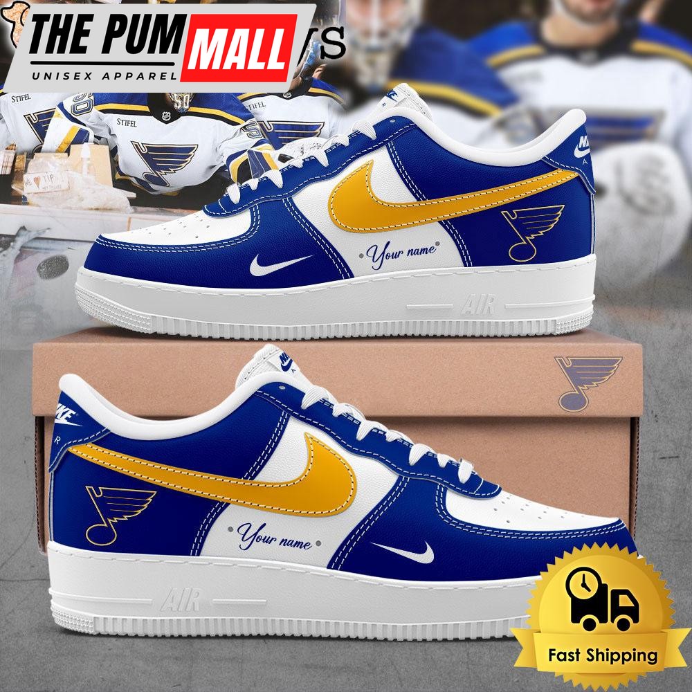 Welcome To New Seasion St Louis Blues Custom Name Air Force 1 Shoes