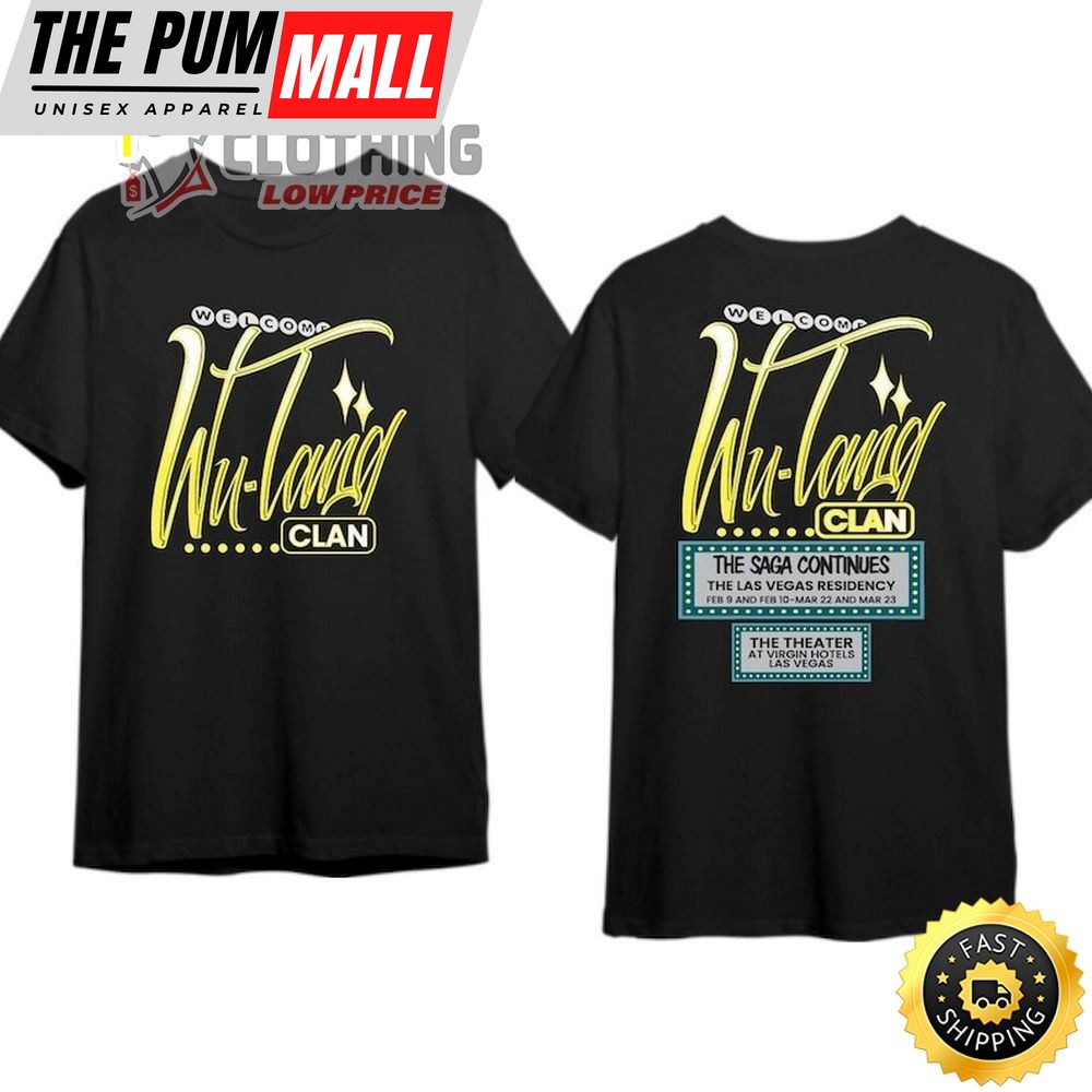 Welcome Wutang Clan Tour 2024 Merch, The Saga Continue Las Vegas In 2024 Shirt