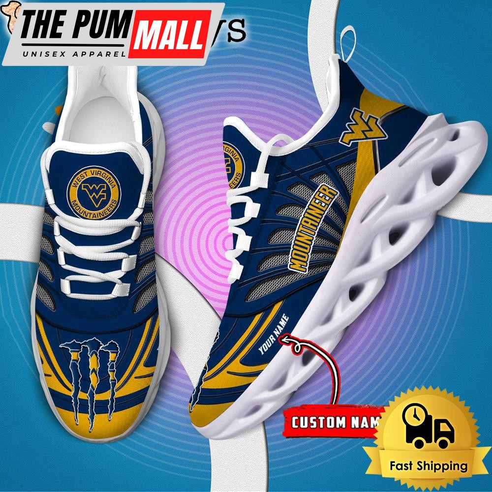 West Virginia Mountaineers Custom Max Soul Shoes Sneaker