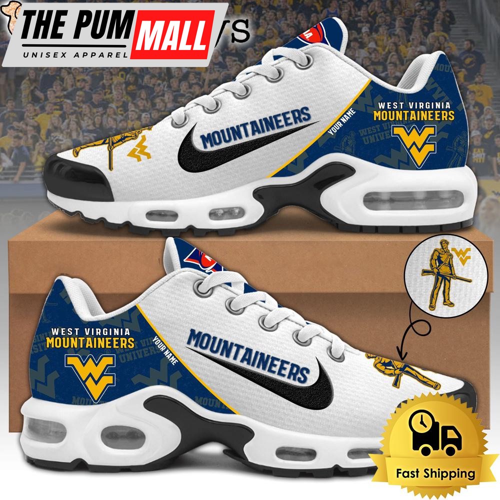 West Virginia Mountaineers Football Mascot Symbol Custom Air Max Plus Shoes