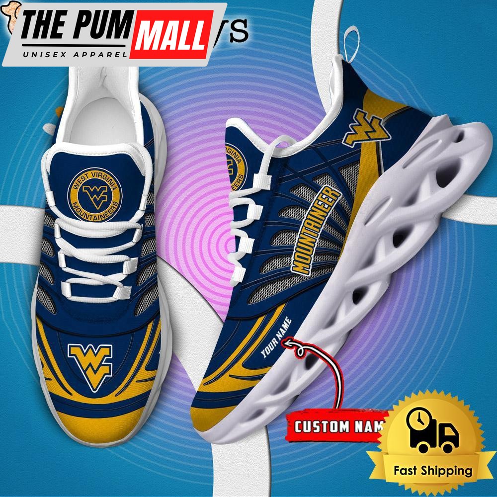 West Virginia Mountaineers NCAA Custom Max Soul Shoes Sneaker