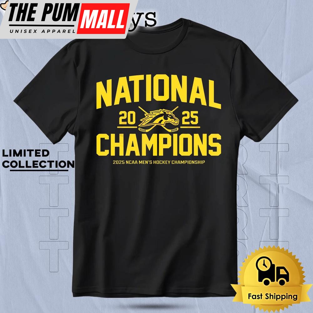 Western Michigan Broncos 2025 Champs Hockey T Shirt