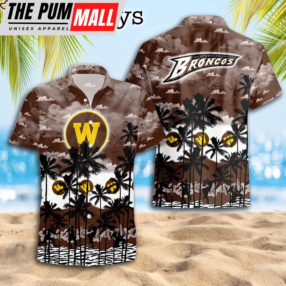 Western Michigan Broncos Palms Tree Hawaiian Shirt