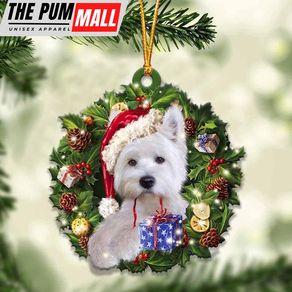 Westie And Christmas Ornament – Acrylic Dog Ornament – Gifts For Dog Lovers Limited Edition
