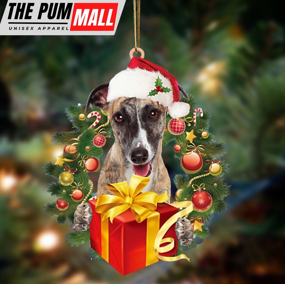 Whippet Give Gifts Hanging Ornament – Flat Acrylic Dog Ornament – Dog Lovers Gifts For Him Or Her Limited Edition