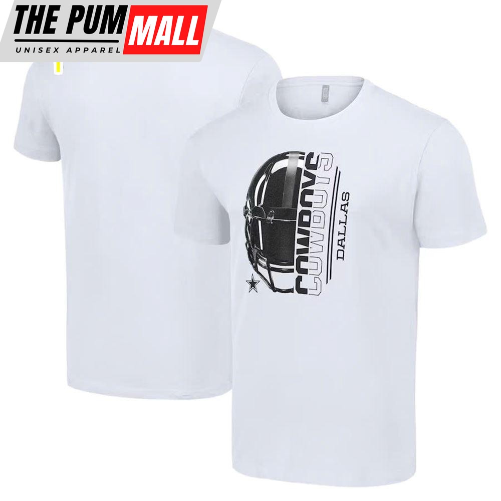 White Dallas Cowboys Starter Half Helmet Logo Shirt