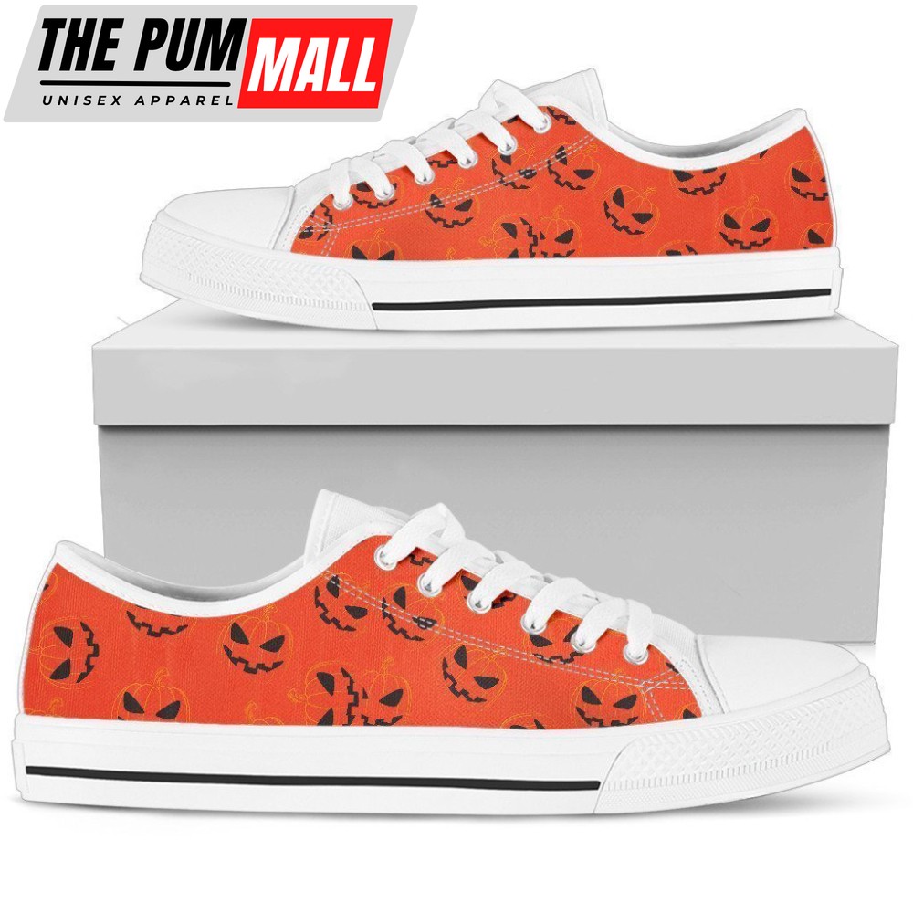 White Jack o Lantern Women’s Low Top Shoe