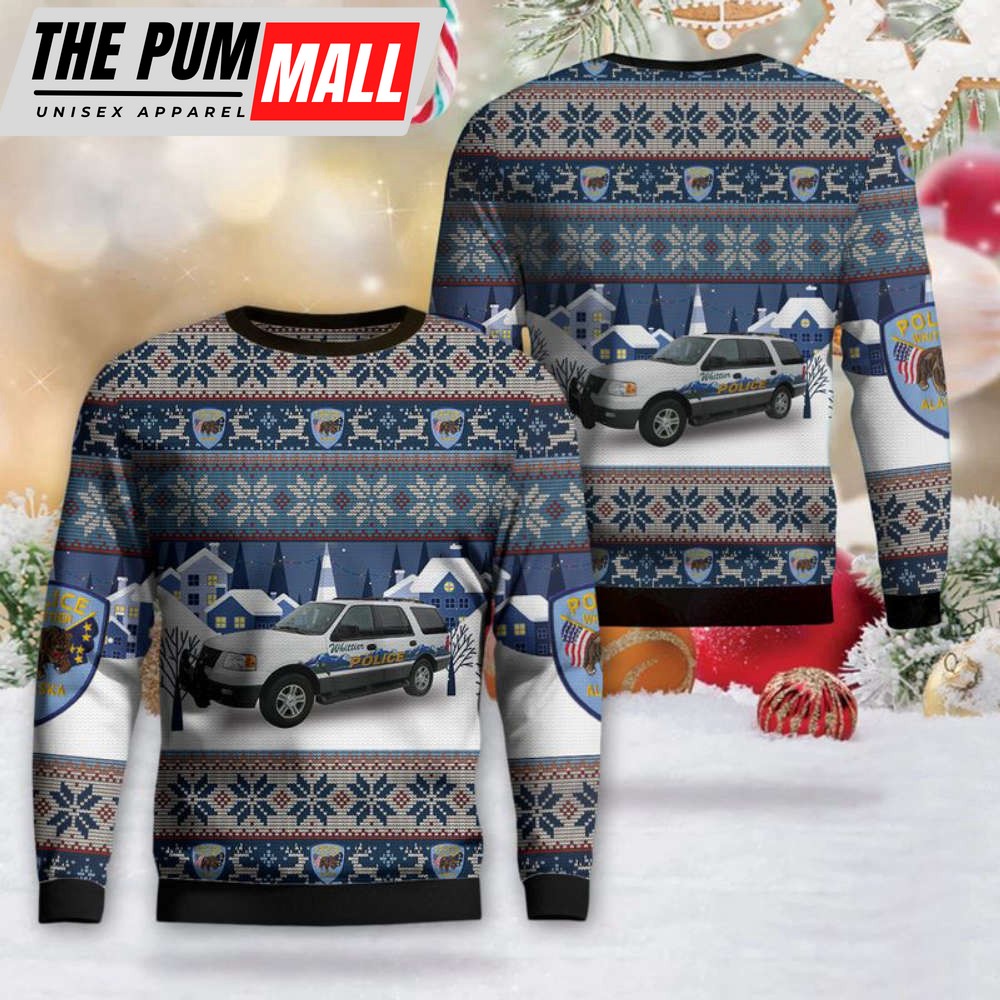 Whittier, Alaska, Whittier Police Department Christmas Sweater Christmas Gift Day