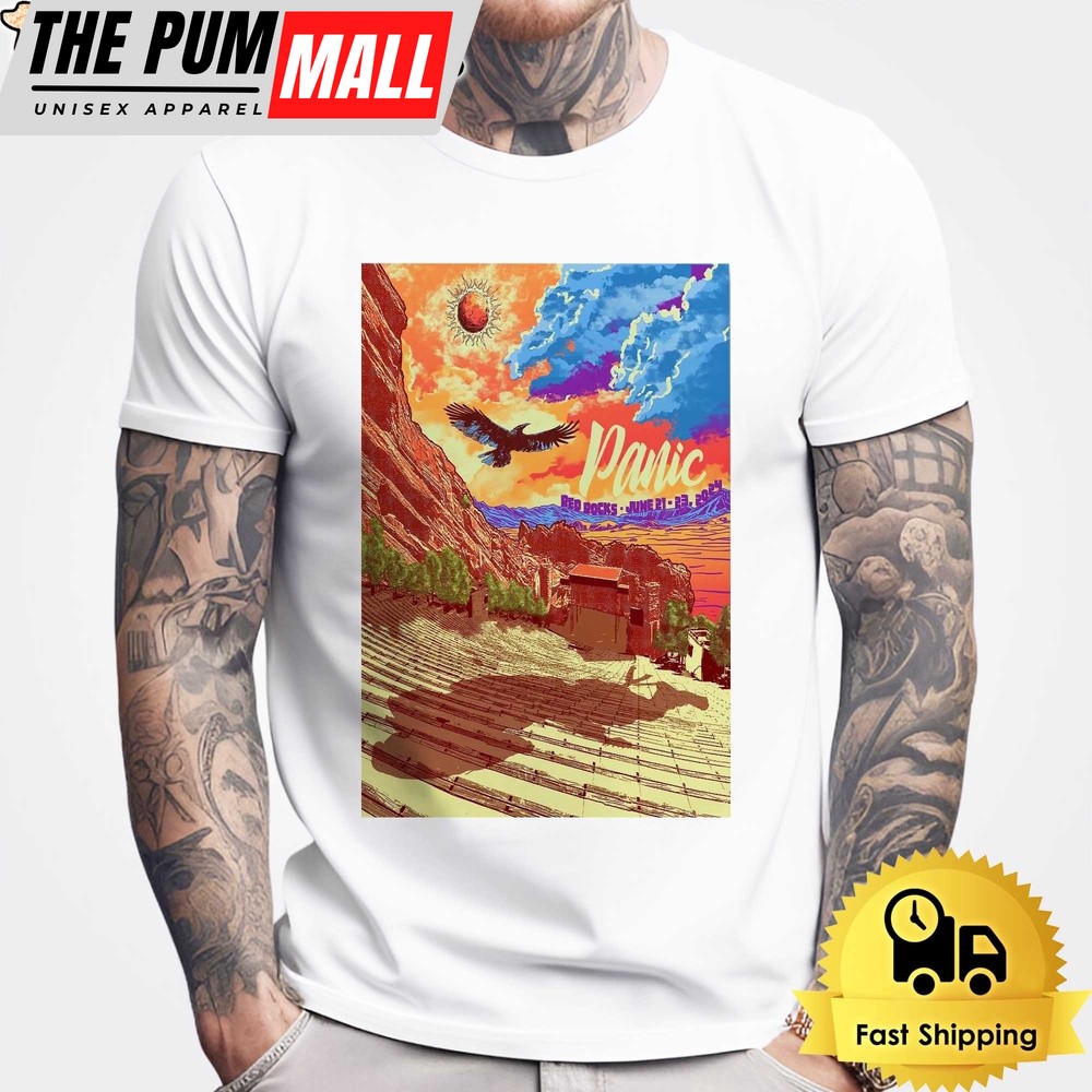 Widespread Panic Gig Poster For Red Rocks On June 21-23 2024 T-Shirt