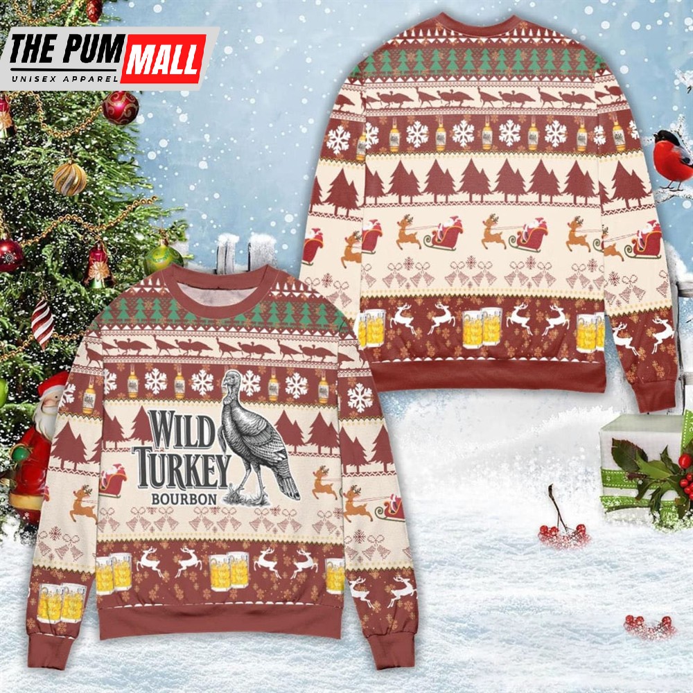 Wild Turkey Bourbon Ugly Christmas Sweater