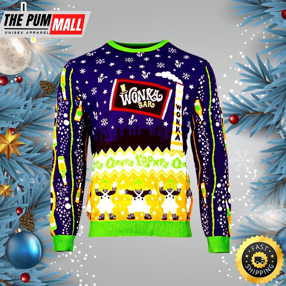 Willy Wonka & the Chocolate Factory Ugly Christmas Sweater