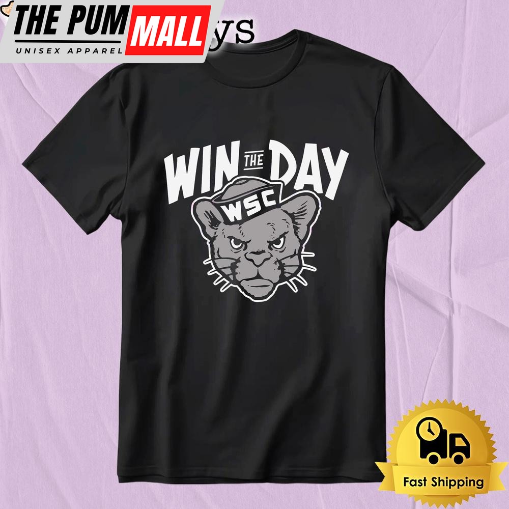 Win The Day Wsc Cougar Mascot Retro Logo T-Shirt