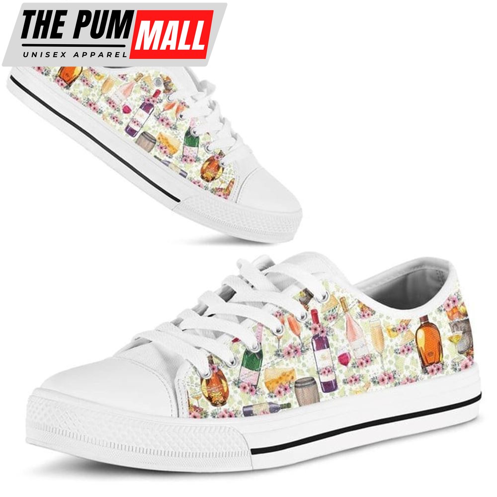 wine-hobby-flower-watercolor-low-top-shoes-low-top-shoes-mens-women-lzsmsj2e Wine Hobby Flower Watercolor Low Top Shoes – Low Top Shoes Mens, Women