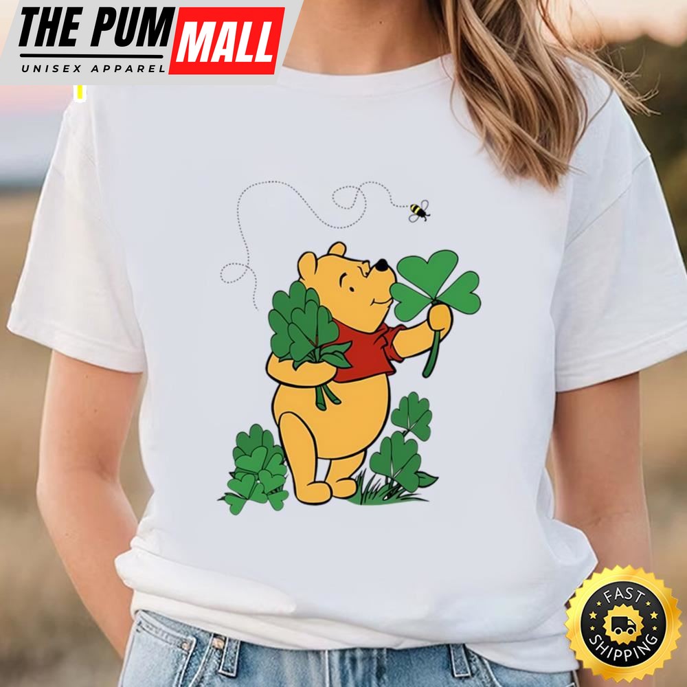 Winnie The Pooh And Lucky Clovers Saint Patricks Day Shirt