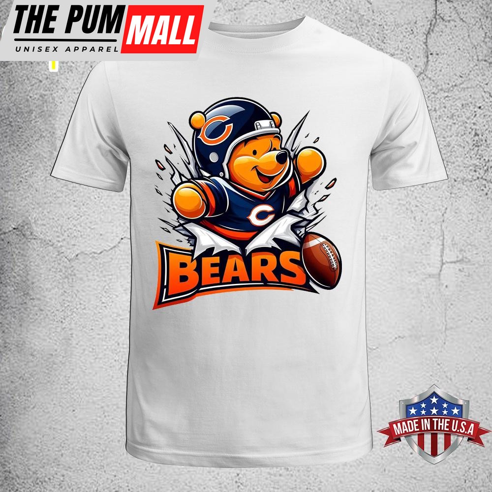 Winnie The Pooh Chicago Bears NFL Unisex T-Shirt