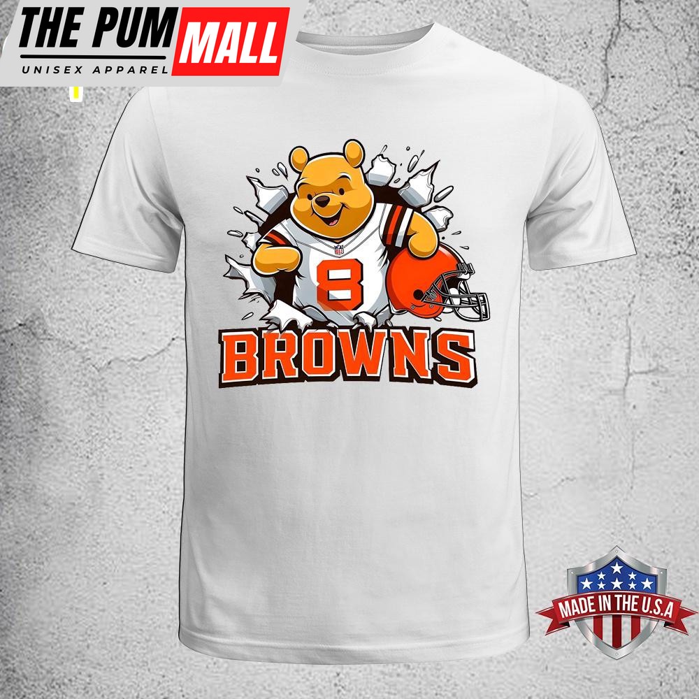 Winnie The Pooh Cleveland Browns NFL Unisex T-Shirt