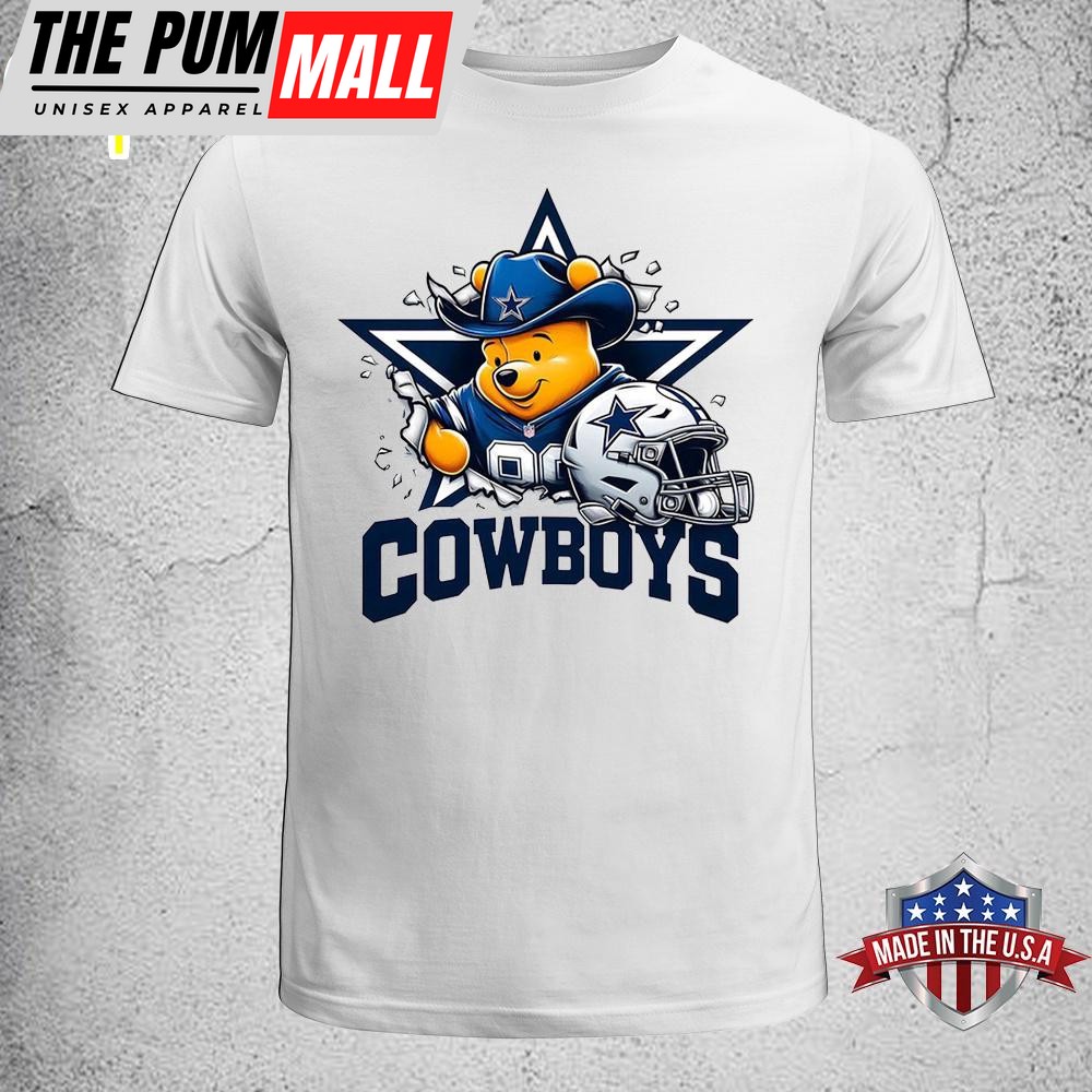 Winnie The Pooh Dallas Cowboy NFL Unisex T-Shirt