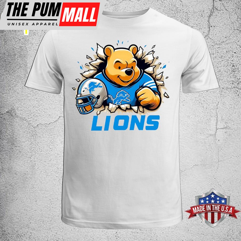 Winnie The Pooh Detroit Lions NFL Unisex T-Shirt