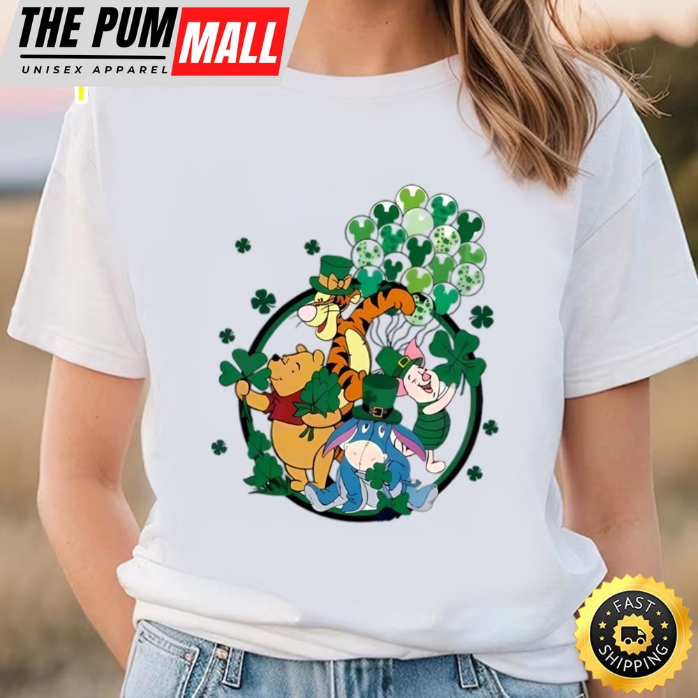 Winnie The Pooh Happy Saint Patricks Day Shamrock Shirt
