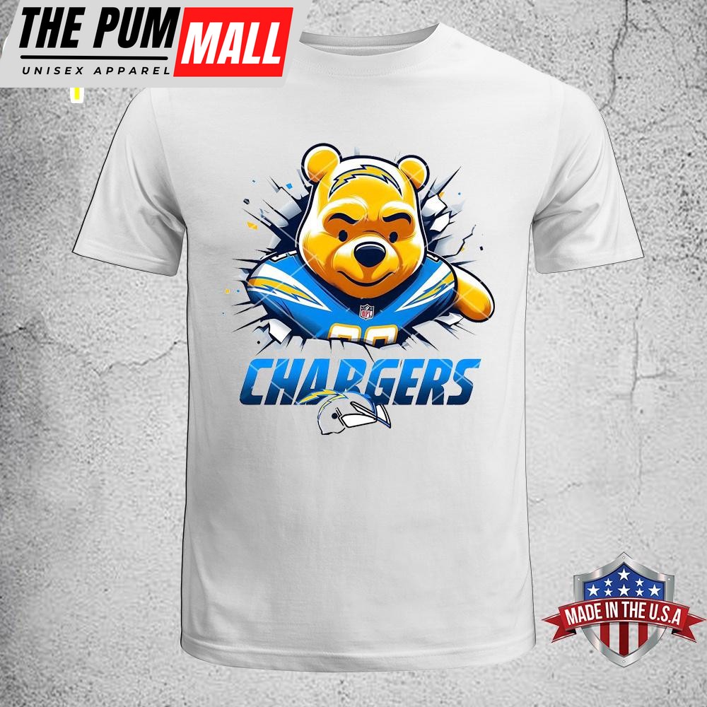 Winnie the Pooh LA Chargers NFL Unisex T-Shirt