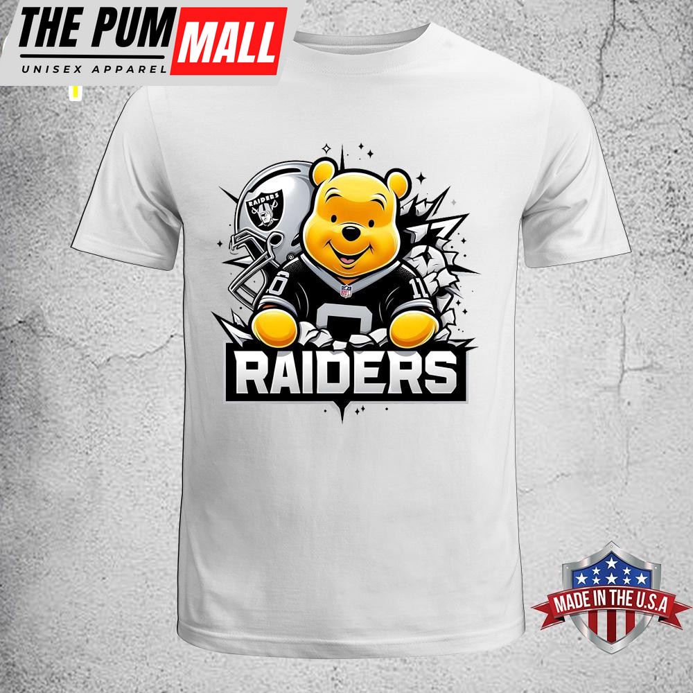 Winnie The Pooh Lasvegas Raiders NFL Unisex T-Shirt