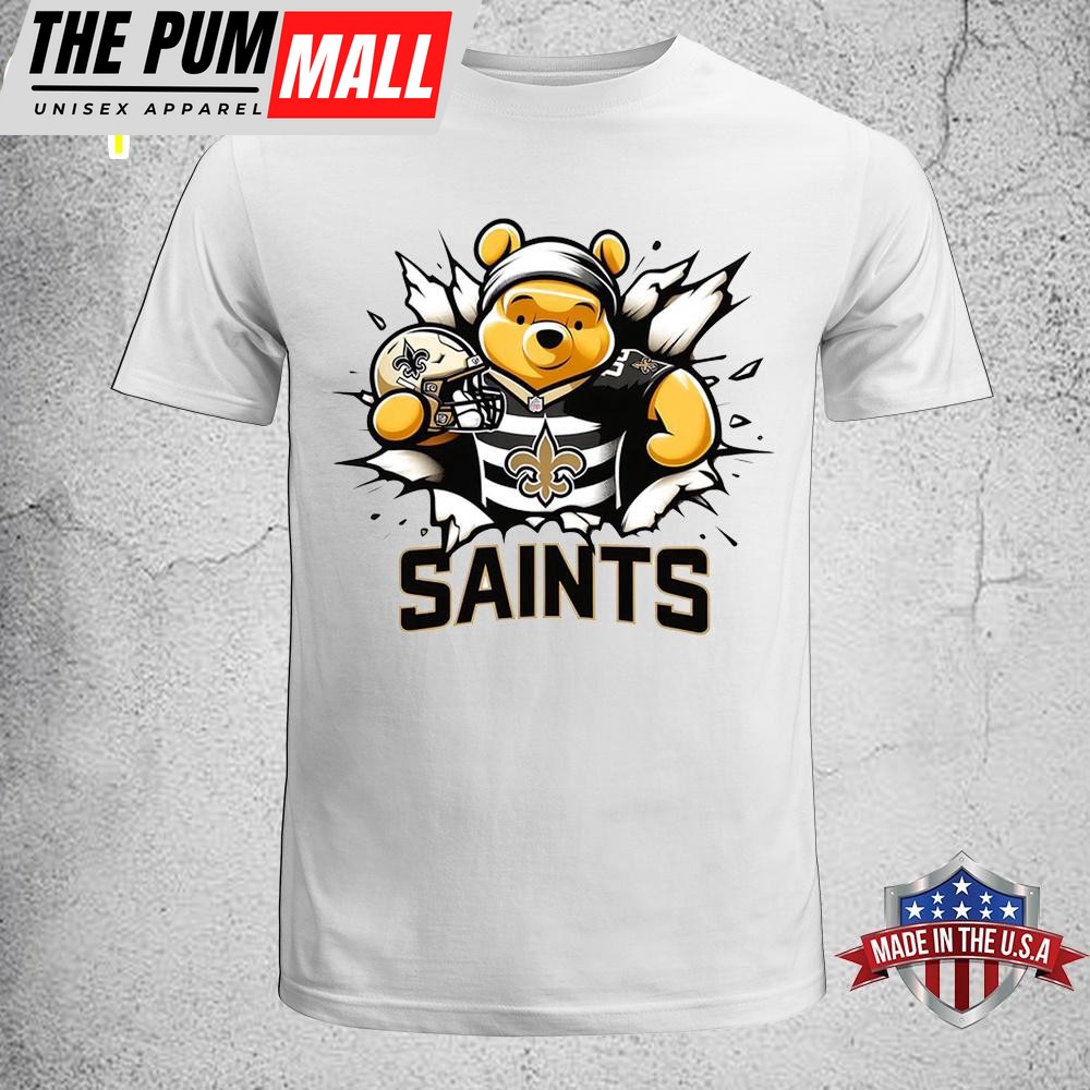 Winnie The Pooh New Orleans Saints NFL Unisex T-Shirt