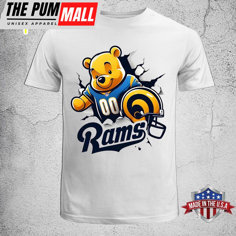 Winnie The Pooh Rams NFL Unisex T-Shirt