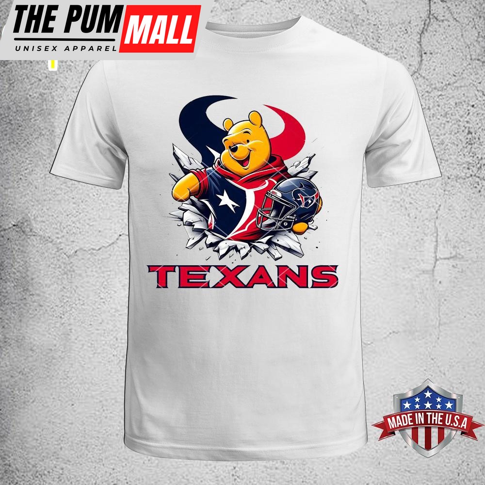 Winnie the Pooh Texans NFL Unisex T-Shirt