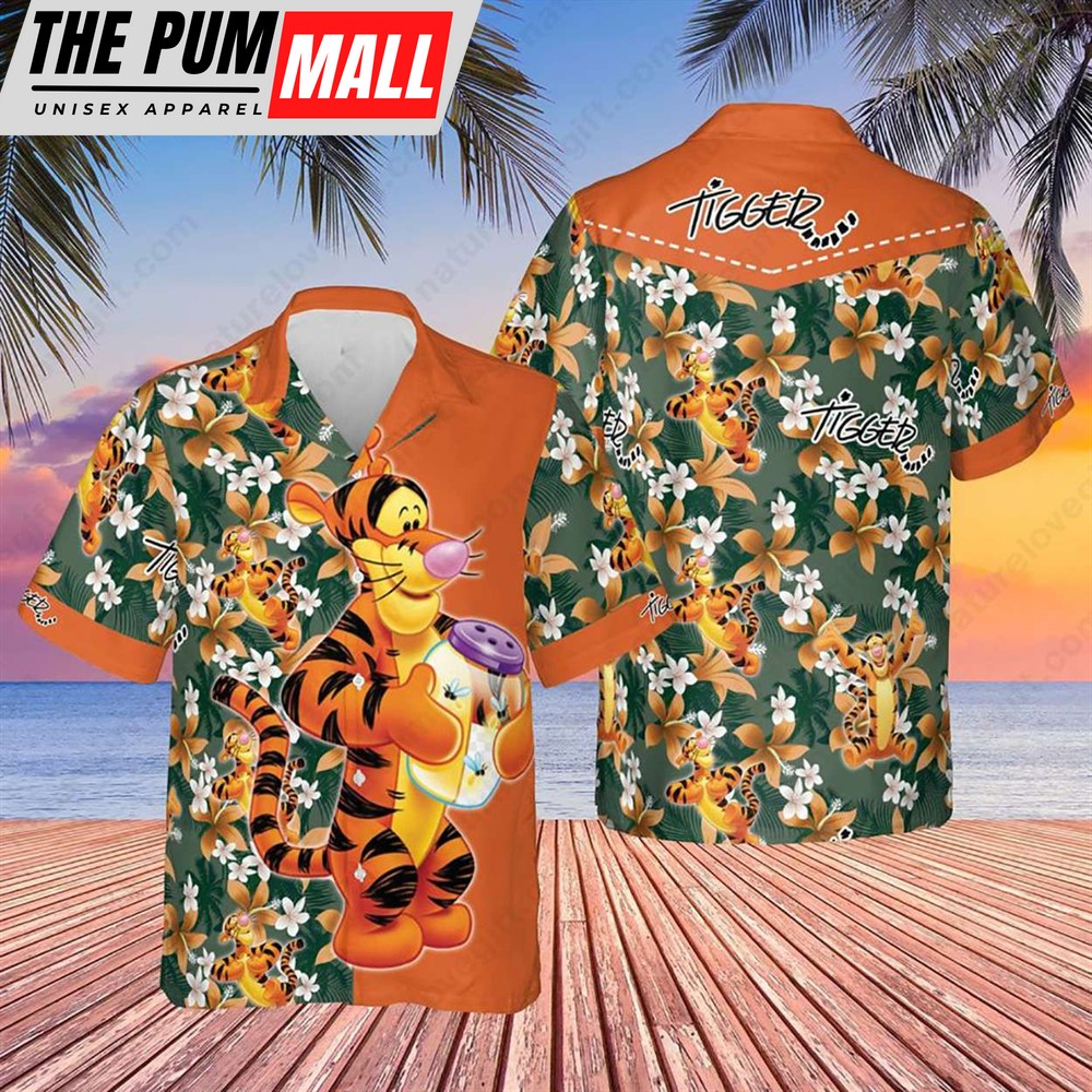 Winnie The Pooh Tigger Hawaiian Shirt Beach Trip 3D Aloha Shirts