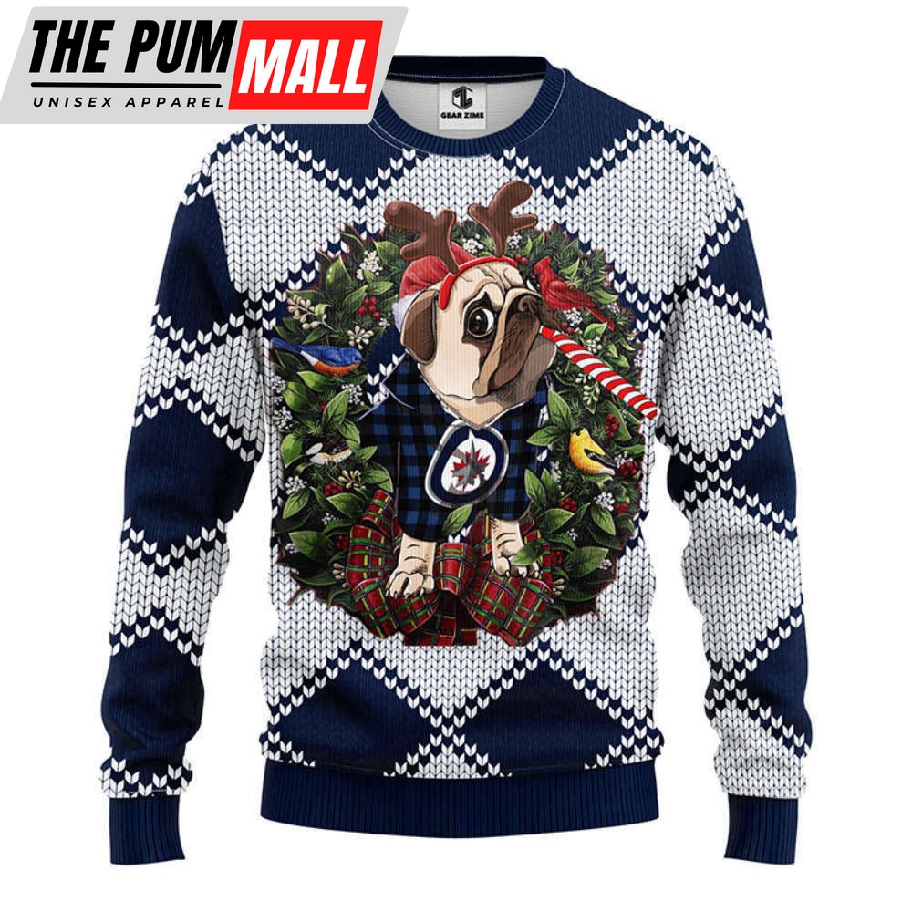 Winnipeg Jets Pub Dog Christmas Ugly Sweater, Gift For Christmas