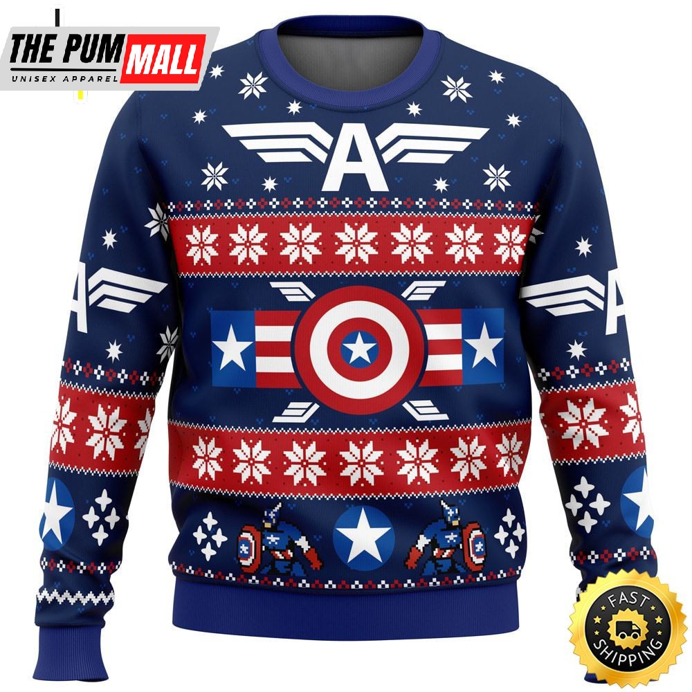 Winter Soldier Captain America Marvel Ugly Christmas Sweater