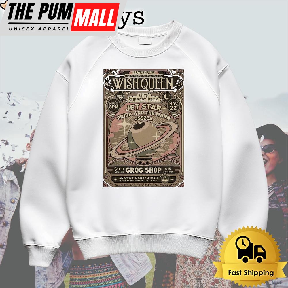 wish-queen-tour-nov-22-2024-grog-in-cleveland-oh-t-shirt-9ltjnv4v Wish Queen Tour Nov 22 2024 Grog In Cleveland OH T Shirt