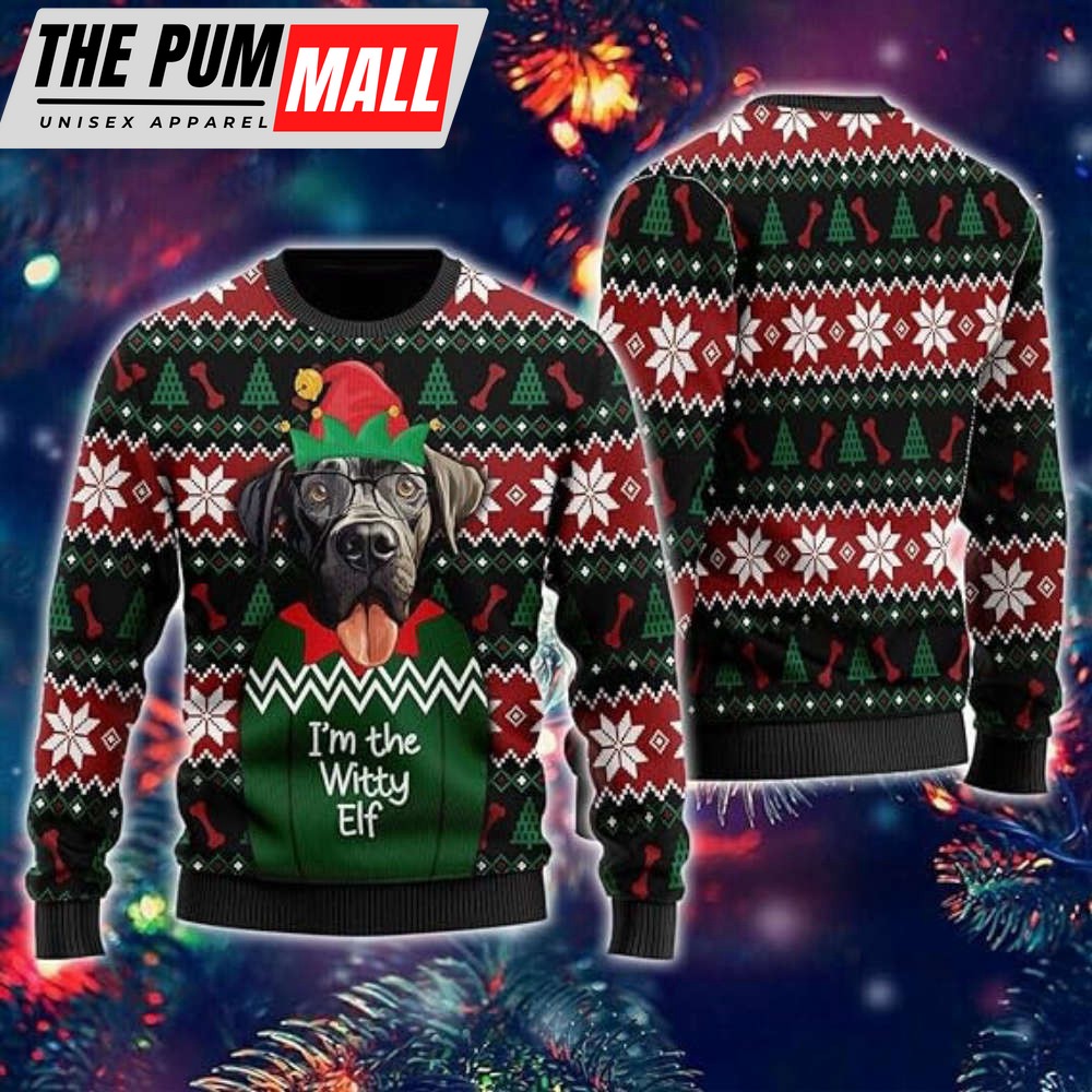 witty-elf-dog-ugly-christmas-sweater-ugly-sweater-xmas-crew-neck-sweatshirt-for-vm4myc2l Witty Elf Dog Ugly Christmas Sweater, Ugly Sweater Xmas Crew Neck Sweatshirt For Family