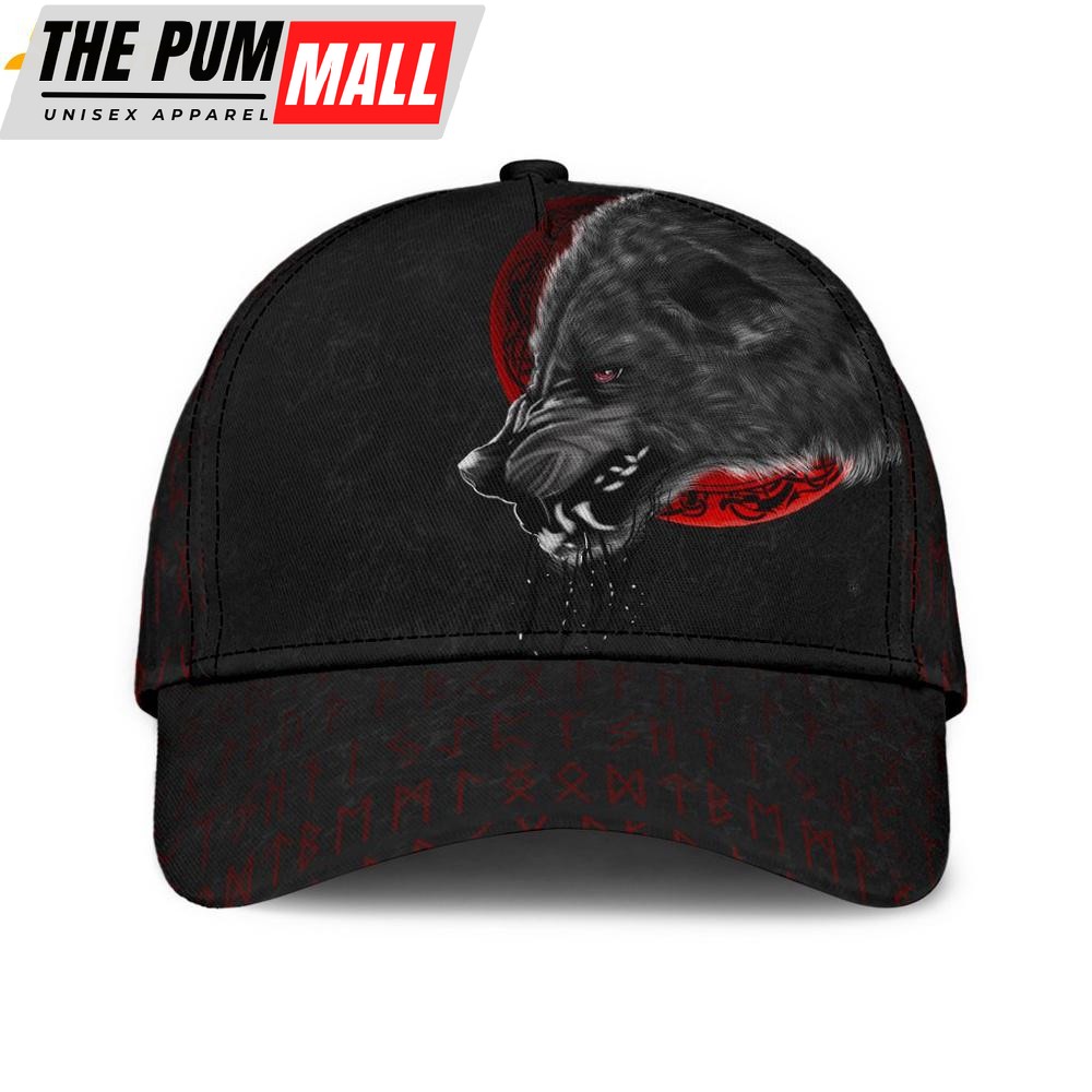 Wolf And Blood Moon Classic Baseball Cap