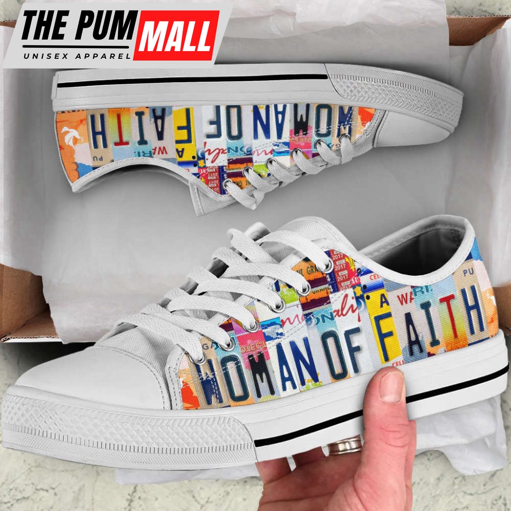 Women Of Faith Custom Shoes License Plate Low Top Shoes For Men And Women