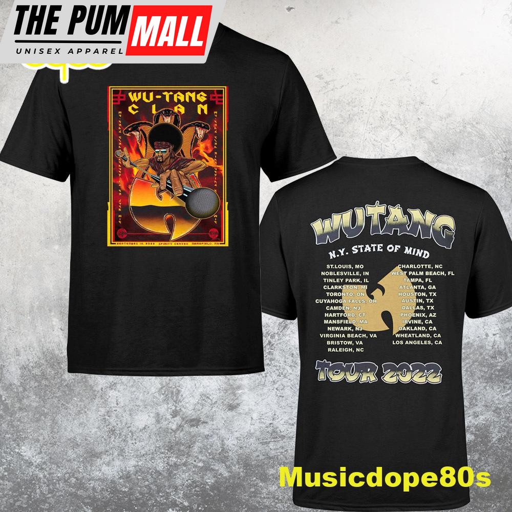 Wu-tang And Nas Mansfield New York State Of Mind Tour 2022 Dates Tshirt