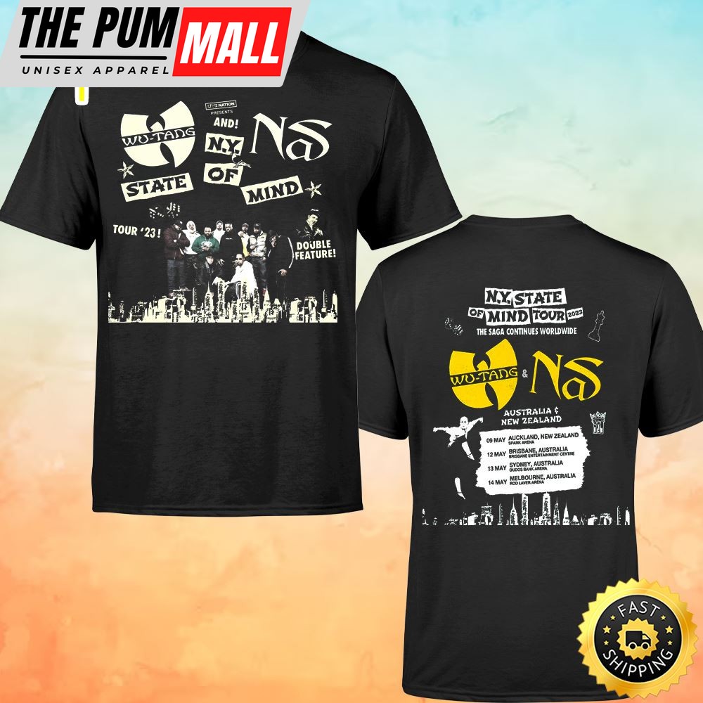 Wu-tang And Nas State Of Mind Tour 2023 Australia & New Zealand Unisex Basic T-shirt
