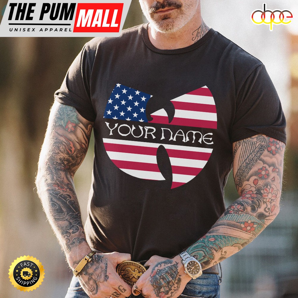 Wu-tang Clan Custom Name Logo USA Unisex T-shirt