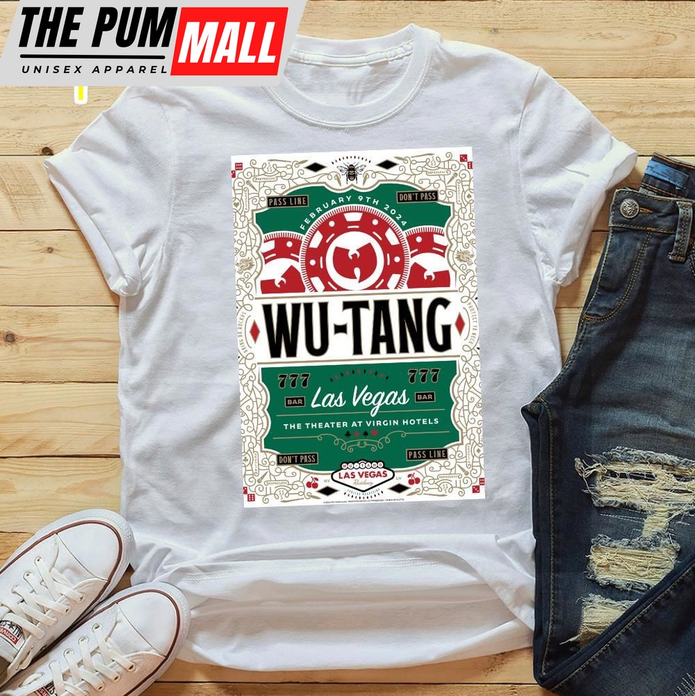 Wu-Tang Clan February 9, 2025, Las Vegas, NV Screen Print Poster Illus unisex t-shirt