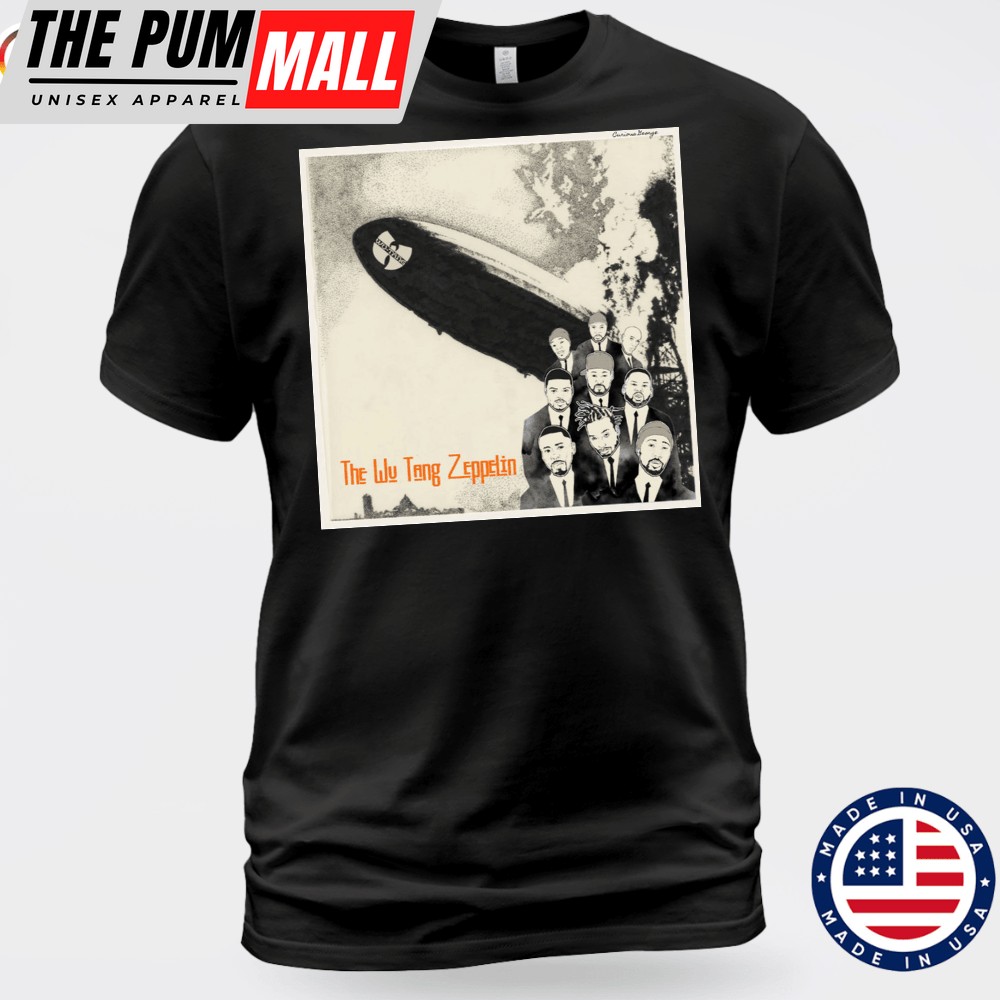 Wu-Tang Clan Led Zeppelin The Wu-Tang Zeppeli Black T-shirt