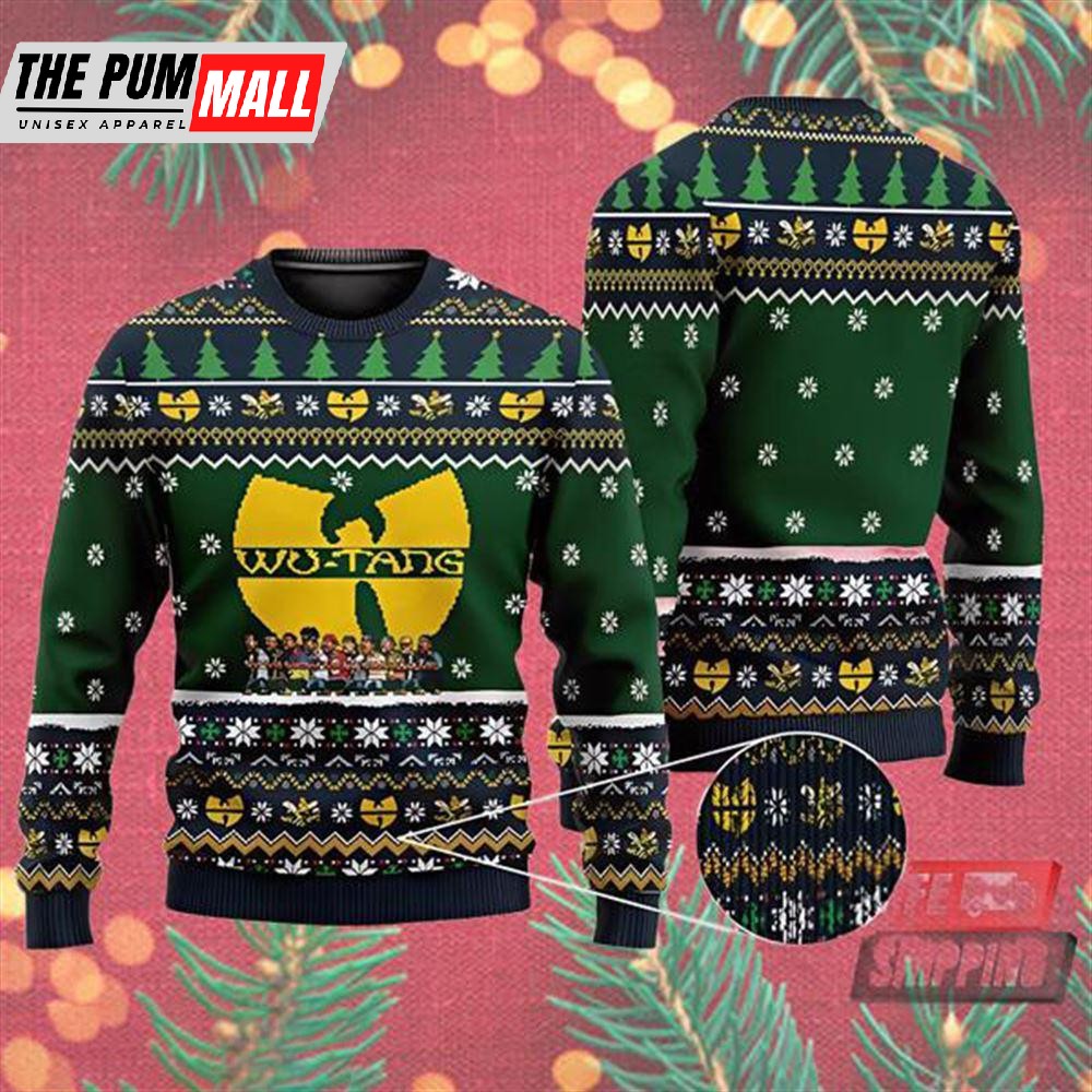 Wu-Tang Clan Logo Christmas 3D Print Ugly Christmas Sweaters Gift For Christmas