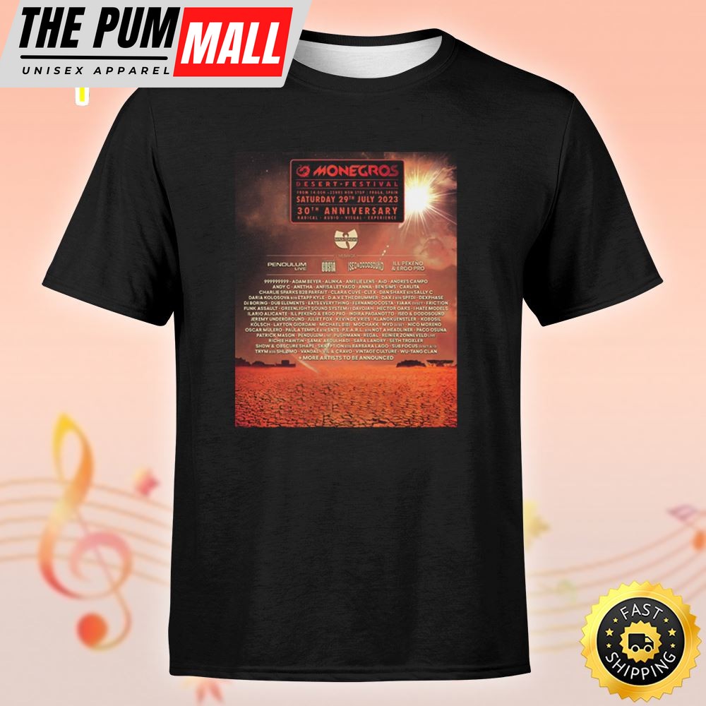 Wu-Tang Clan Monegros Desert Festival Schedule Basic Unisex T-Shirt