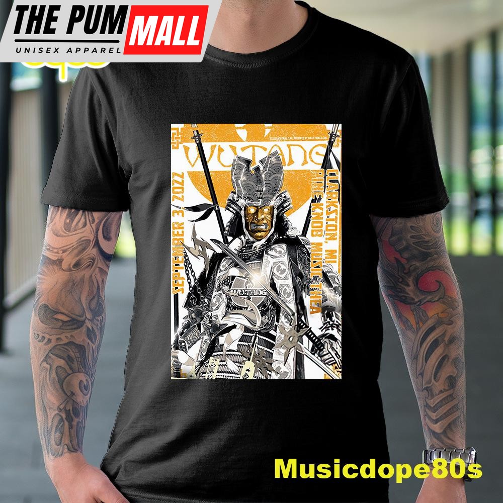 Wu-tang Clan & Nas New York State Of Mind Tour Tour 2025 Clarkston, MI Pine Knob Music Theatre Tshirt