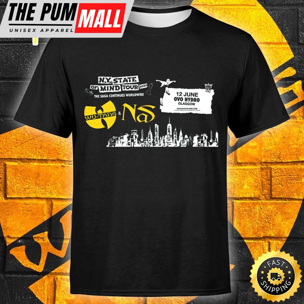 Wu-Tang Clan & Nas – NY State Of Mind Tour At The OVO Hydro, Glasgow West End Unisex Tshirt