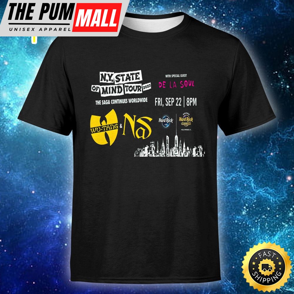 Wu-Tang Clan & Nas, Seminole Hard Rock Hotel & Casino – Hollywood, Fl, September 22 2025 Unisex Tshirt