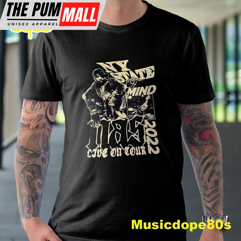 Wu-tang Clan New York State Of Mind Nas Live On Tour 2025 Tshirt